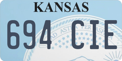 KS license plate 694CIE