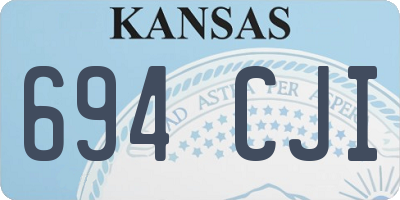 KS license plate 694CJI