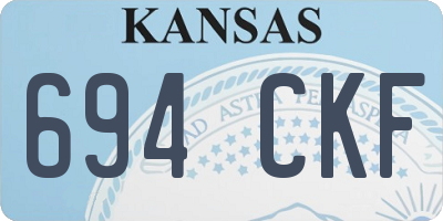 KS license plate 694CKF