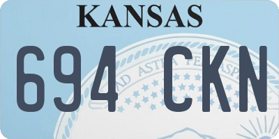 KS license plate 694CKN