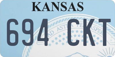 KS license plate 694CKT