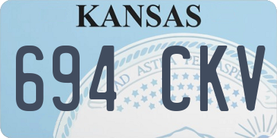 KS license plate 694CKV