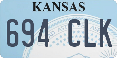KS license plate 694CLK