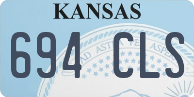 KS license plate 694CLS
