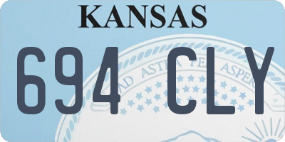 KS license plate 694CLY