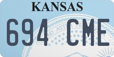 KS license plate 694CME