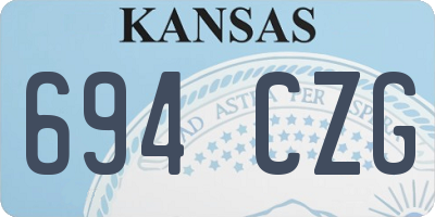 KS license plate 694CZG