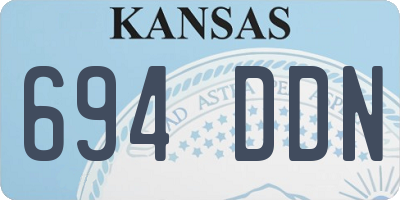 KS license plate 694DDN
