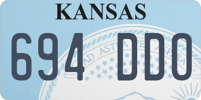 KS license plate 694DDO