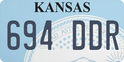 KS license plate 694DDR