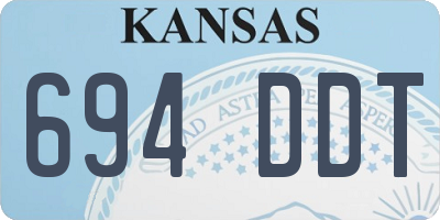 KS license plate 694DDT