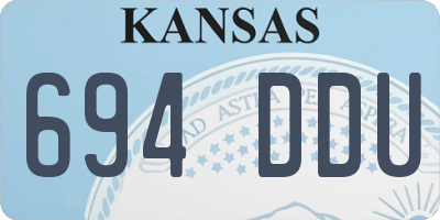KS license plate 694DDU