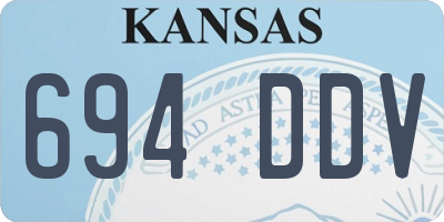 KS license plate 694DDV