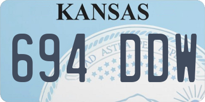 KS license plate 694DDW