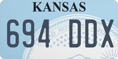 KS license plate 694DDX
