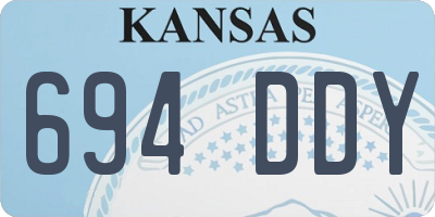 KS license plate 694DDY