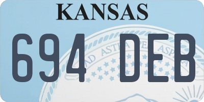 KS license plate 694DEB