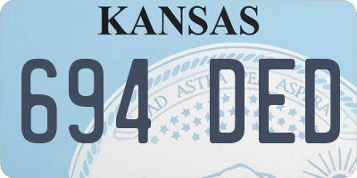 KS license plate 694DED