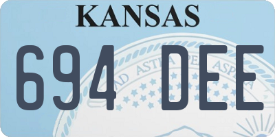 KS license plate 694DEE
