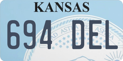 KS license plate 694DEL