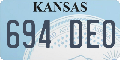 KS license plate 694DEO