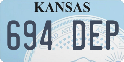 KS license plate 694DEP