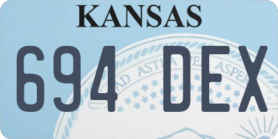 KS license plate 694DEX
