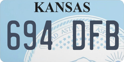 KS license plate 694DFB