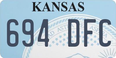 KS license plate 694DFC