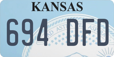 KS license plate 694DFD
