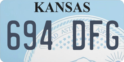 KS license plate 694DFG