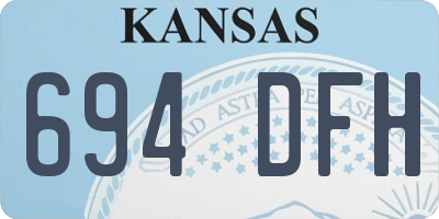 KS license plate 694DFH