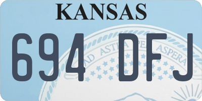 KS license plate 694DFJ