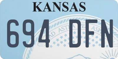 KS license plate 694DFN