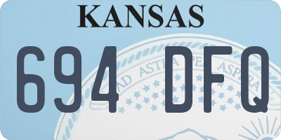 KS license plate 694DFQ