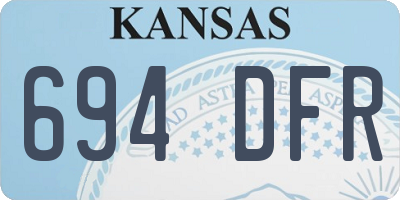 KS license plate 694DFR