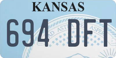 KS license plate 694DFT
