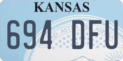 KS license plate 694DFU