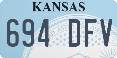 KS license plate 694DFV