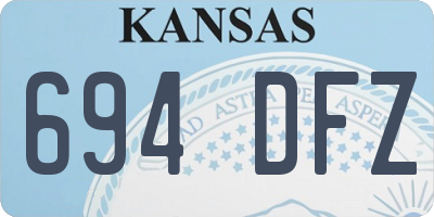 KS license plate 694DFZ