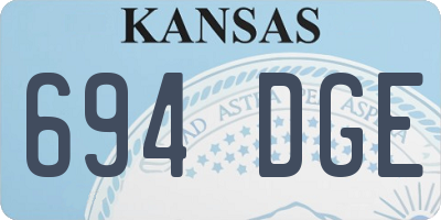 KS license plate 694DGE
