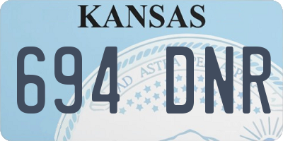 KS license plate 694DNR