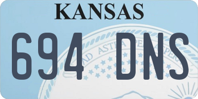 KS license plate 694DNS