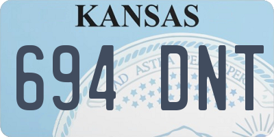 KS license plate 694DNT