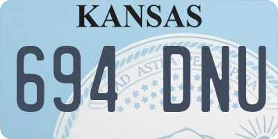 KS license plate 694DNU