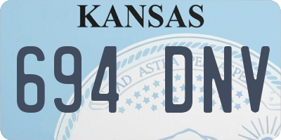 KS license plate 694DNV