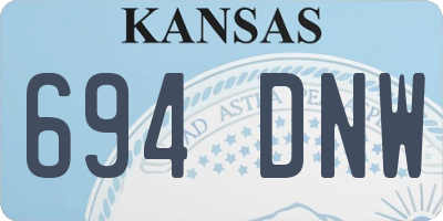 KS license plate 694DNW