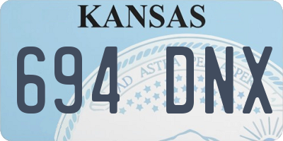 KS license plate 694DNX