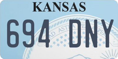 KS license plate 694DNY