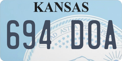 KS license plate 694DOA